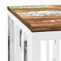Stainless steel and silver recycled wood coffee table by vidaXL, Coffee table - Ref: Foro24-350056, Price: 105,63 €, Discount: %
