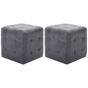 Bedside tables 2 units artificial suede gray 30x30x30cm by vidaXL, Nightstands - Ref: Foro24-249015, Price: 85,29 €, Discount: %