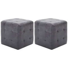 Bedside tables 2 units artificial suede gray 30x30x30cm by vidaXL, Nightstands - Ref: Foro24-249015, Price: 83,74 €, Discount: %