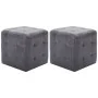Bedside tables 2 units artificial suede gray 30x30x30cm by vidaXL, Nightstands - Ref: Foro24-249015, Price: 83,74 €, Discount: %