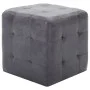 Bedside tables 2 units artificial suede gray 30x30x30cm by vidaXL, Nightstands - Ref: Foro24-249015, Price: 83,74 €, Discount: %