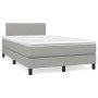 Cama box spring con colchón y LED tela gris claro 120x190 cm en Camas y somieres | Comprar online en Foro24