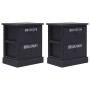 Nightstands 2 units black Paulownia wood 38x28x45 cm by vidaXL, Nightstands - Ref: Foro24-284059, Price: 71,32 €, Discount: %