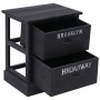 Nightstands 2 units black Paulownia wood 38x28x45 cm by vidaXL, Nightstands - Ref: Foro24-284059, Price: 71,32 €, Discount: %