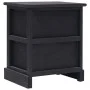 Nachttische 2 Einheiten aus schwarzem Paulownia-Holz 38x28x45 cm von vidaXL, Nachttische - Ref: Foro24-284059, Preis: 70,86 €...