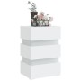 Bedside table LED light engineered wood white 45x35x67 cm by vidaXL, Nightstands - Ref: Foro24-326840, Price: 112,24 €, Disco...