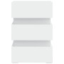 Bedside table LED light engineered wood white 45x35x67 cm by vidaXL, Nightstands - Ref: Foro24-326840, Price: 112,24 €, Disco...