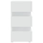 Bedside table LED light engineered wood white 45x35x67 cm by vidaXL, Nightstands - Ref: Foro24-326840, Price: 112,24 €, Disco...