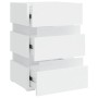 Bedside table LED light engineered wood white 45x35x67 cm by vidaXL, Nightstands - Ref: Foro24-326840, Price: 112,24 €, Disco...