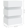 Bedside table LED light engineered wood white 45x35x67 cm by vidaXL, Nightstands - Ref: Foro24-326840, Price: 112,24 €, Disco...
