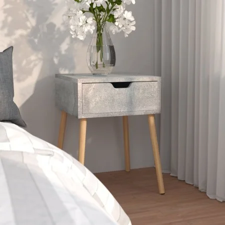 Concrete gray engineered wood bedside table 40x40x56 cm by vidaXL, Nightstands - Ref: Foro24-326803, Price: 54,12 €, Discount: %