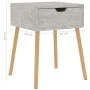 Concrete gray engineered wood bedside table 40x40x56 cm by vidaXL, Nightstands - Ref: Foro24-326803, Price: 54,12 €, Discount: %