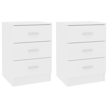 Nachttische 2 Stück aus weißem Sperrholz 38x35x56 cm von vidaXL, Nachttische - Ref: Foro24-800451, Preis: 99,33 €, Rabatt: %