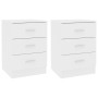 Nachttische 2 Stück aus weißem Sperrholz 38x35x56 cm von vidaXL, Nachttische - Ref: Foro24-800451, Preis: 99,33 €, Rabatt: %