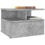 Mesita de noche flotante 2 uds madera gris hormigón 40x31x27 cm de vidaXL, Mesitas de noche - Ref: Foro24-800414, Precio: 54,...