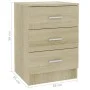Nachttische 2 Stück Spanplatte Sonoma Eiche Farbe 38x35x56cm von vidaXL, Nachttische - Ref: Foro24-800457, Preis: 100,36 €, R...