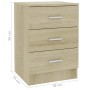 Nachttische 2 Stück Spanplatte Sonoma Eiche Farbe 38x35x56cm von vidaXL, Nachttische - Ref: Foro24-800457, Preis: 102,09 €, R...