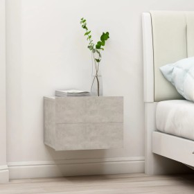 Mesita de noche madera contrachapada gris hormigón 40x30x30 cm de vidaXL, Mesitas de noche - Ref: Foro24-801061, Precio: 39,1...
