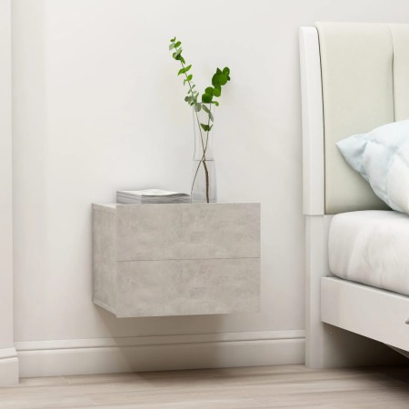 Mesita de noche madera contrachapada gris hormigón 40x30x30 cm de vidaXL, Mesitas de noche - Ref: Foro24-801061, Precio: 40,49 €