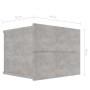 Betongrauer Nachttisch aus Sperrholz, 40 x 30 x 30 cm von vidaXL, Nachttische - Ref: Foro24-801061, Preis: 39,13 €, Rabatt: %