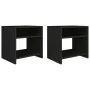 Mesitas de noche 2 uds madera contrachapada negro 40x30x40 cm de vidaXL, Mesitas de noche - Ref: Foro24-800012, Precio: 45,53...