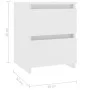 Weißer Nachttisch aus Sperrholz, 30 x 30 x 40 cm von vidaXL, Nachttische - Ref: Foro24-800513, Preis: 42,01 €, Rabatt: %