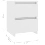 Weißer Nachttisch aus Sperrholz, 30 x 30 x 40 cm von vidaXL, Nachttische - Ref: Foro24-800513, Preis: 41,33 €, Rabatt: %