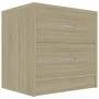 Nachttisch aus eichenfarbenem Sperrholz, 40 x 30 x 40 cm von vidaXL, Nachttische - Ref: Foro24-801041, Preis: 42,66 €, Rabatt: %