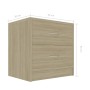 Mesita de noche madera contrachapada color roble 40x30x40 cm de vidaXL, Mesitas de noche - Ref: Foro24-801041, Precio: 45,06 ...