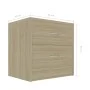 Nachttisch aus eichenfarbenem Sperrholz, 40 x 30 x 40 cm von vidaXL, Nachttische - Ref: Foro24-801041, Preis: 42,66 €, Rabatt: %
