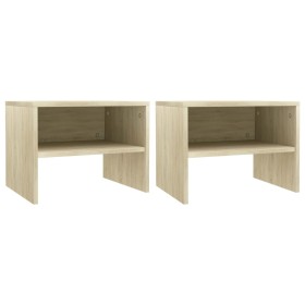 Nachttische 2 Stück eichenfarbenes Sperrholz 40x30x30 cm von vidaXL, Nachttische - Ref: Foro24-800070, Preis: 42,19 €, Rabatt: %