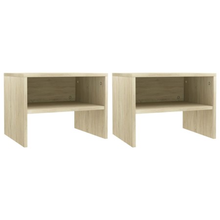 Mesitas de noche 2 uds contrachapada color roble 40x30x30 cm de vidaXL, Mesitas de noche - Ref: Foro24-800070, Precio: 42,11 ...