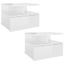 Floating bedside table 2 pcs glossy white wood 40x31x27 cm by vidaXL, Nightstands - Ref: Foro24-800418, Price: 59,60 €, Disco...