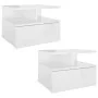 Floating bedside table 2 pcs glossy white wood 40x31x27 cm by vidaXL, Nightstands - Ref: Foro24-800418, Price: 45,69 €, Disco...
