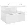 Floating bedside table 2 pcs glossy white wood 40x31x27 cm by vidaXL, Nightstands - Ref: Foro24-800418, Price: 45,69 €, Disco...