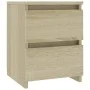 Bedside table made of Sonoma oak-colored particle board, measuring 30x30x40 cm. by vidaXL, Nightstands - Ref: Foro24-800519, ...