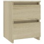 Mesita de noche aglomerado color roble Sonoma 30x30x40 cm de vidaXL, Mesitas de noche - Ref: Foro24-800519, Precio: 36,40 €, ...