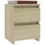 Mesita de noche aglomerado color roble Sonoma 30x30x40 cm de vidaXL, Mesitas de noche - Ref: Foro24-800519, Precio: 36,40 €, ...