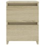 Mesita de noche aglomerado color roble Sonoma 30x30x40 cm de vidaXL, Mesitas de noche - Ref: Foro24-800519, Precio: 36,40 €, ...