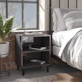 Nachttische Metallbeine 2 Stück glänzend grau 40x30x50 cm von vidaXL, Nachttische - Ref: Foro24-805814, Preis: 47,32 €, Rabat...