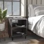 Bedside tables with metal legs, set of 2, glossy gray, 40x30x50 cm by vidaXL, Nightstands - Ref: Foro24-805814, Price: 46,80 ...