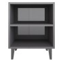 Nachttische Metallbeine 2 Stück glänzend grau 40x30x50 cm von vidaXL, Nachttische - Ref: Foro24-805814, Preis: 47,32 €, Rabat...