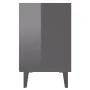 Bedside tables with metal legs, set of 2, glossy gray, 40x30x50 cm by vidaXL, Nightstands - Ref: Foro24-805814, Price: 46,80 ...