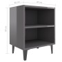 Nachttische Metallbeine 2 Stück glänzend grau 40x30x50 cm von vidaXL, Nachttische - Ref: Foro24-805814, Preis: 47,32 €, Rabat...