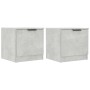 Nightstands 2 units concrete gray color 40x39x40 cm by vidaXL, Nightstands - Ref: Foro24-811205, Price: 56,27 €, Discount: %