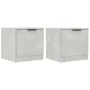 Nightstands 2 units concrete gray color 40x39x40 cm by vidaXL, Nightstands - Ref: Foro24-811205, Price: 55,66 €, Discount: %