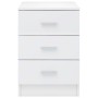 Glossy white chipboard bedside table 38x35x56 cm by vidaXL, Nightstands - Ref: Foro24-800462, Price: 78,63 €, Discount: %