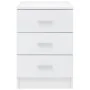 Nachttisch aus glänzend weißer Spanplatte 38x35x56 cm von vidaXL, Nachttische - Ref: Foro24-800462, Preis: 77,08 €, Rabatt: %