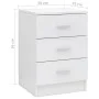 Nachttisch aus glänzend weißer Spanplatte 38x35x56 cm von vidaXL, Nachttische - Ref: Foro24-800462, Preis: 77,08 €, Rabatt: %