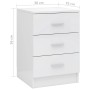 Nachttisch aus glänzend weißer Spanplatte 38x35x56 cm von vidaXL, Nachttische - Ref: Foro24-800462, Preis: 78,63 €, Rabatt: %